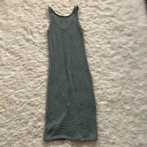 Green knit dress